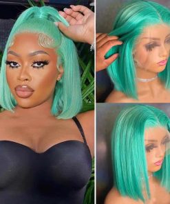 Pelucas Bob Rectas Frontales de Encaje Pelo Humano Parte en