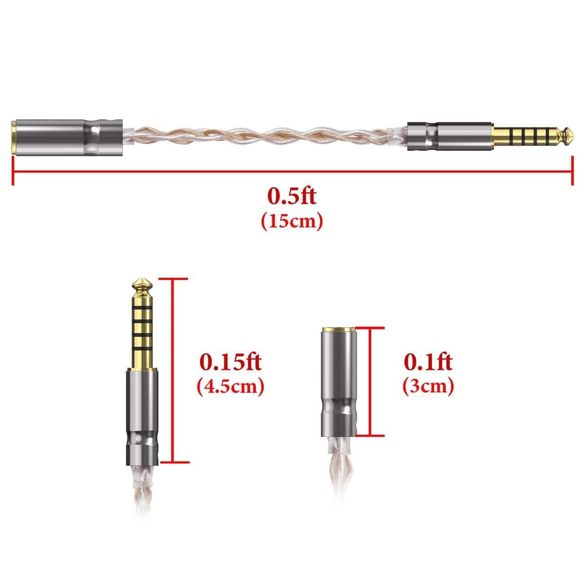 Adaptador de Conector de Auriculares Balanceado Geekria - Imagen 4