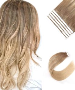 Extensiones de Cabello con Adhesivo Tape in Balayage Hechas