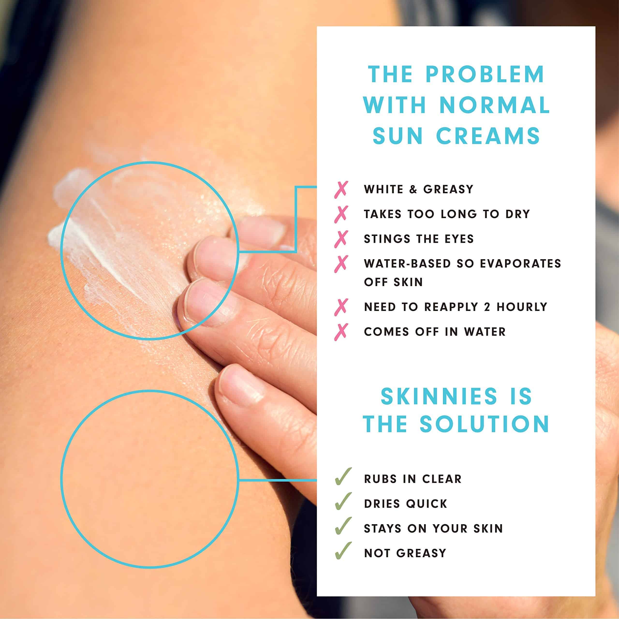 Skinnies 100ml SPF50+ CONQUER, Crema Solar en Gel, Amplio - Imagen 6