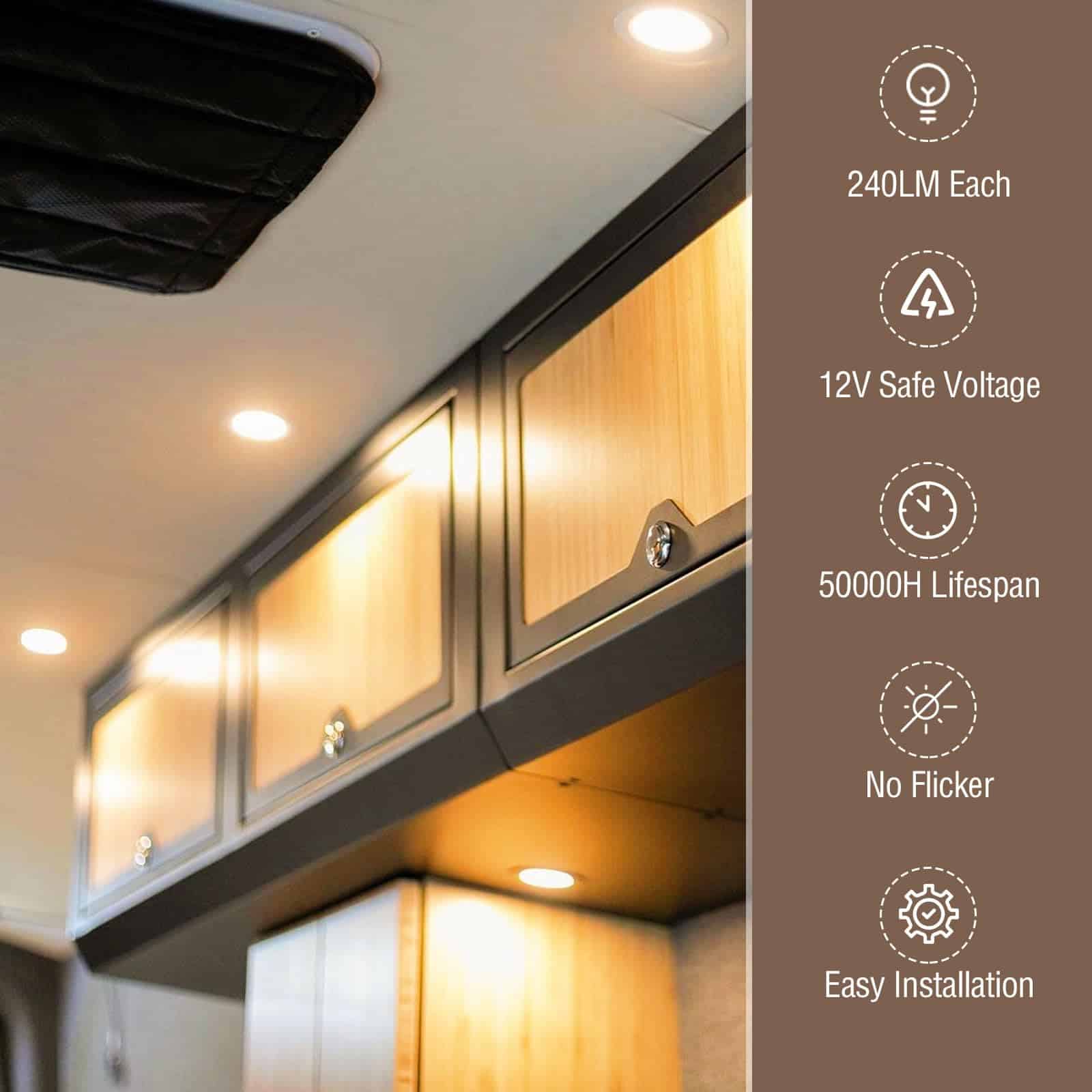 ALOVECO Luces LED RV, Luces LED 12V Regulables Luces - Imagen 3