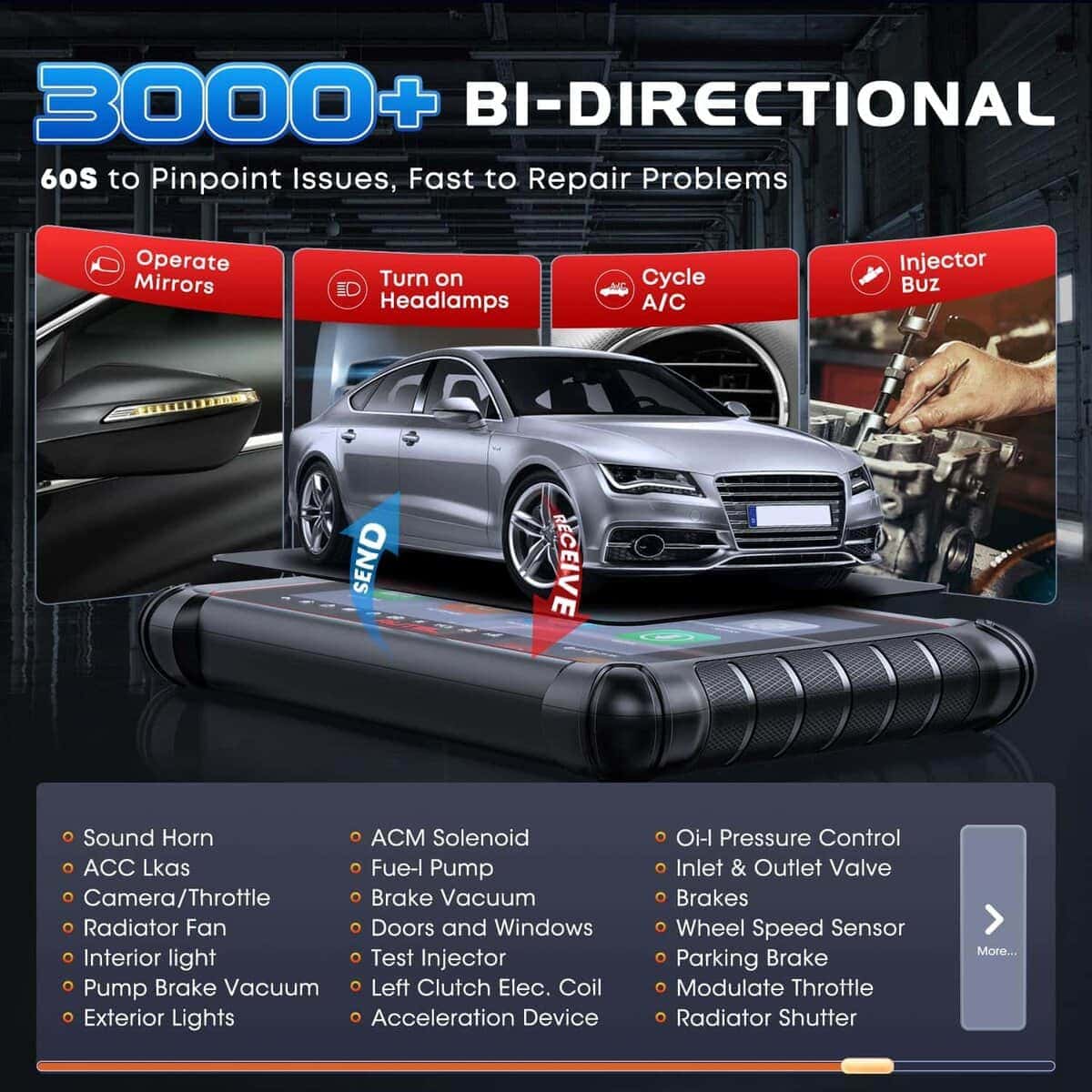 Autel Scanner MaxiCOM MK900BT: 2025 8in MK900-BT - Imagen 6