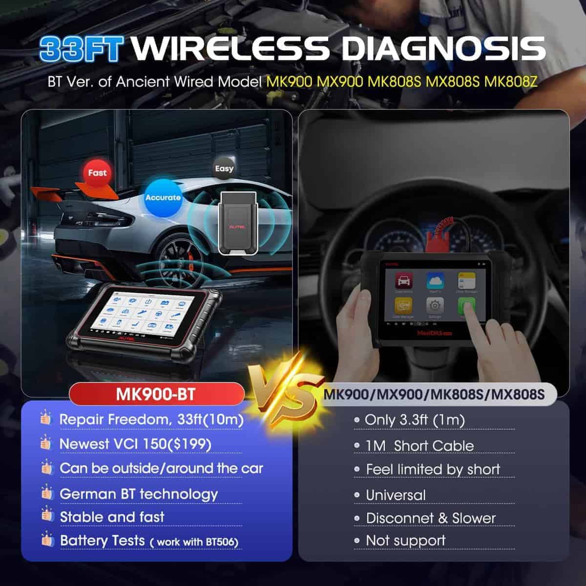 Autel Scanner MaxiCOM MK900BT: 2025 8in MK900-BT - Imagen 8