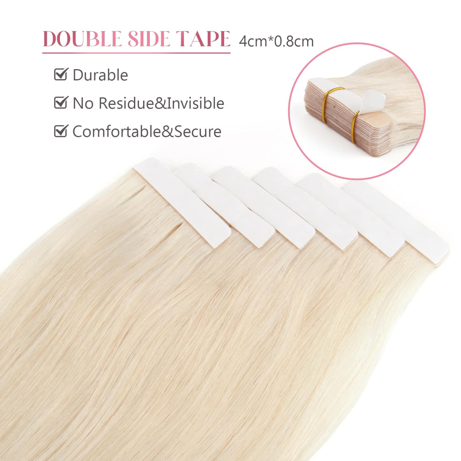 Extensiones de Cabello en Cinta Sixstarhair 50g Rubias - Imagen 5