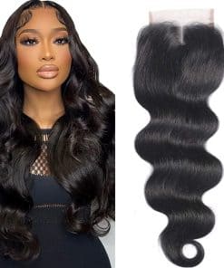 Cierre de Encaje 4x4 Onda Corporal Pelo -o Natural