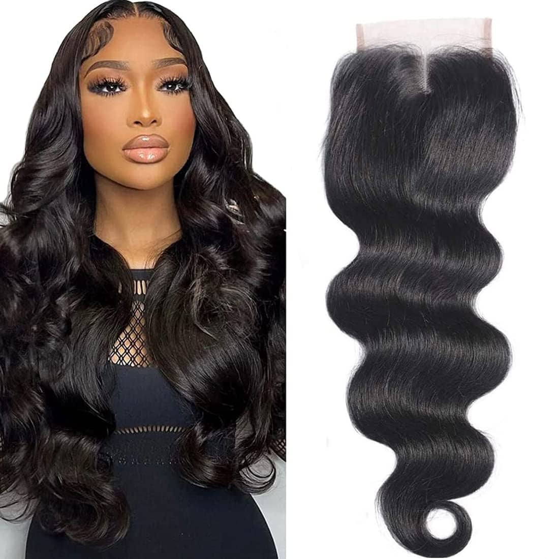 Cierre de Encaje 4x4 Onda Corporal Pelo -o Natural