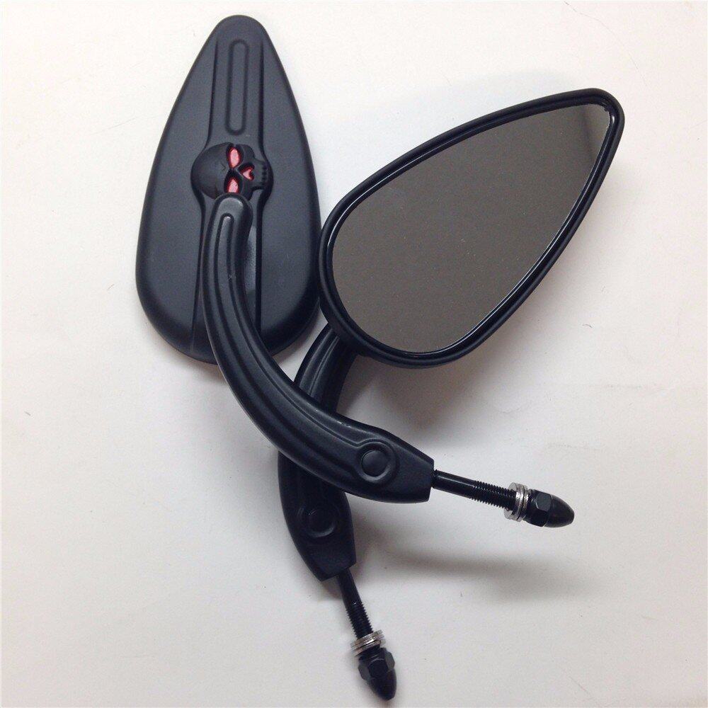 Espejos de calavera en forma de lágrima de aluminio negro - Imagen 9