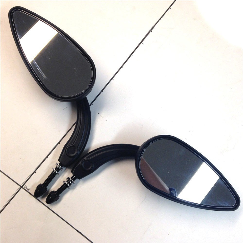 Espejos de calavera en forma de lágrima de aluminio negro - Imagen 4