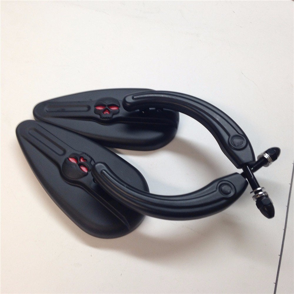 Espejos de calavera en forma de lágrima de aluminio negro - Imagen 7