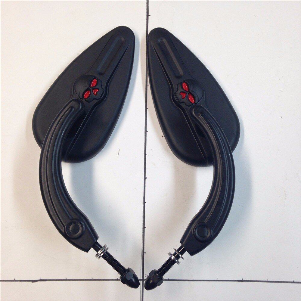 Espejos de calavera en forma de lágrima de aluminio negro - Imagen 8