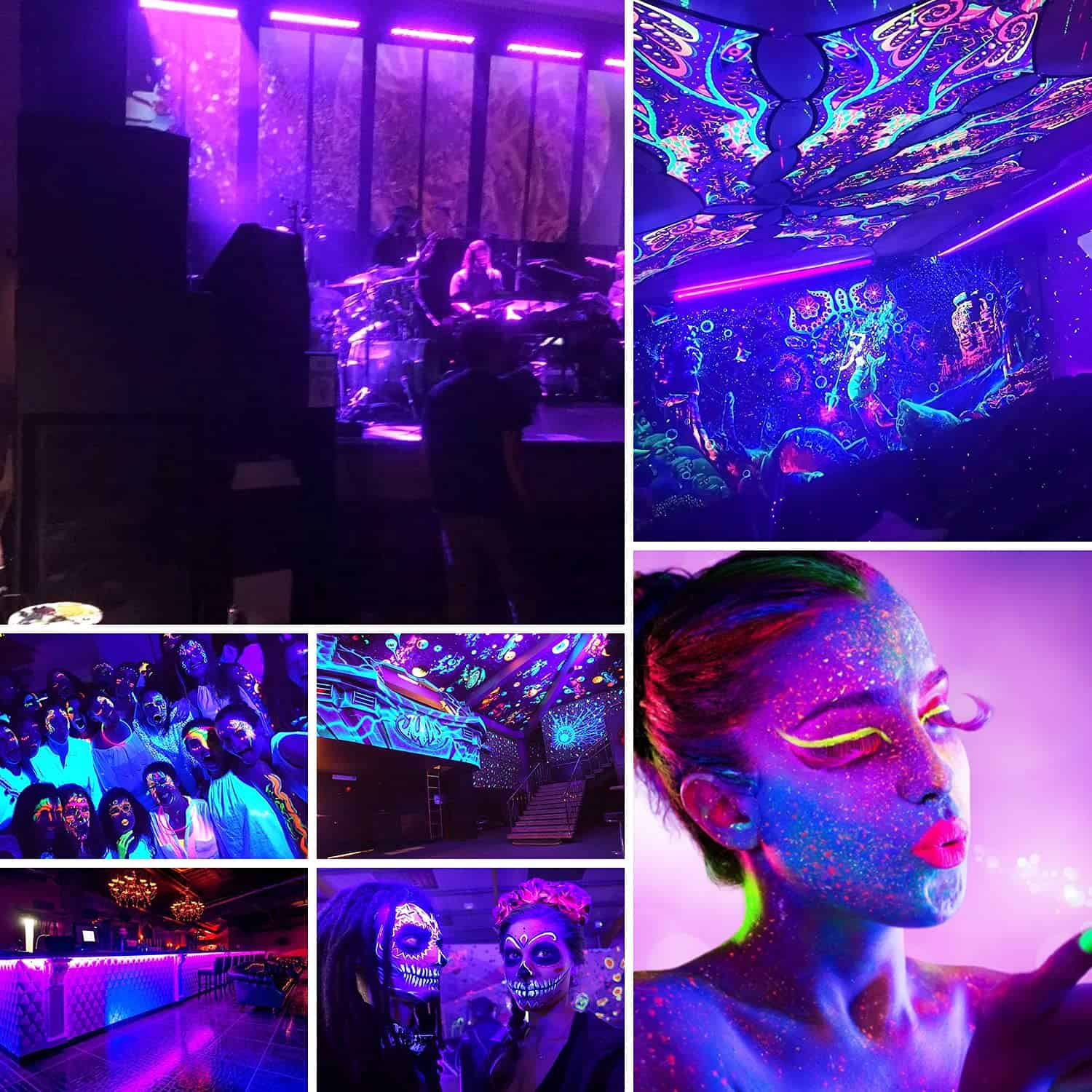 36 Luces Negras LED, U`King 72W Luces UV Negras con Control - Imagen 4