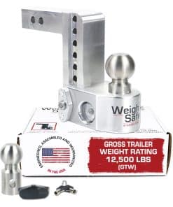 Weigh Safe Adjustable Trailer Hitch, Adjustable Ball Mount,