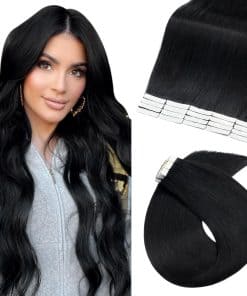 Extensiones de Cabello Remy en Cinta de Pelo Humano Negras