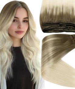 Extensiones de Cabello Corto Sunny Sew in Ombre Marrón a
