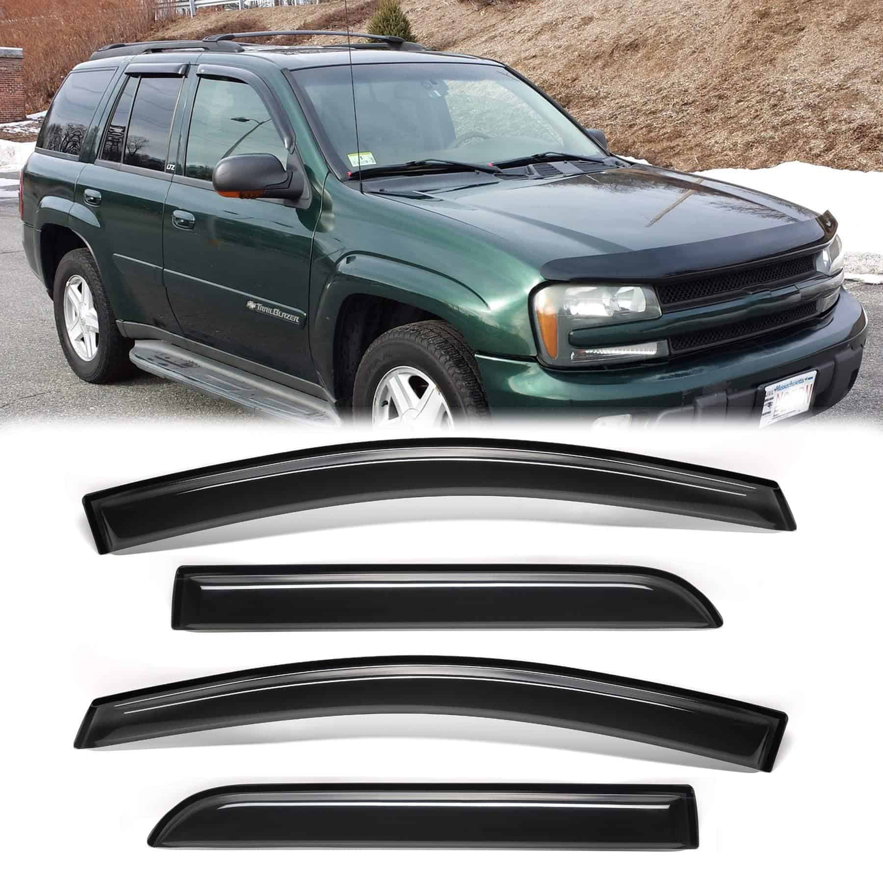 Deebior 4pcs Original Deflectores de Viento -Humo Oscuro