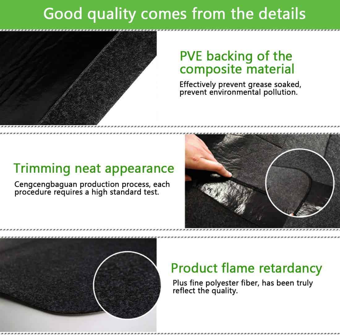 Tirifer Under Grill Mat, BBQ Grill Splatter Mat, - Imagen 4