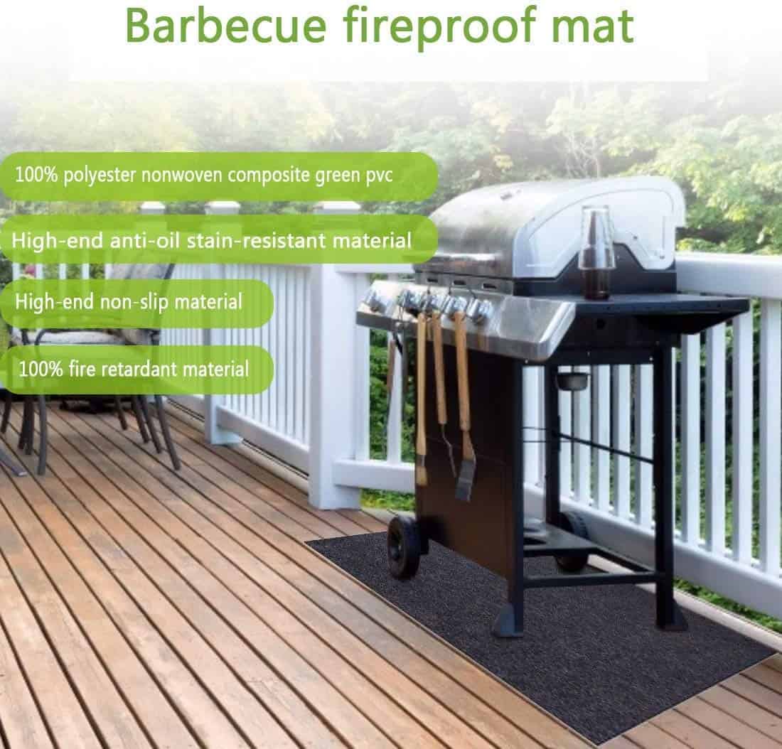 Tirifer Under Grill Mat, BBQ Grill Splatter Mat, - Imagen 8