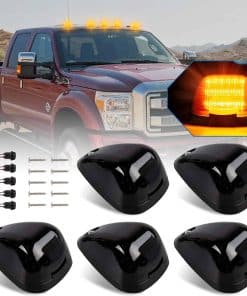 HOCOLO Lente de Marcador Negro Ahumado con LED Ámbar Luces