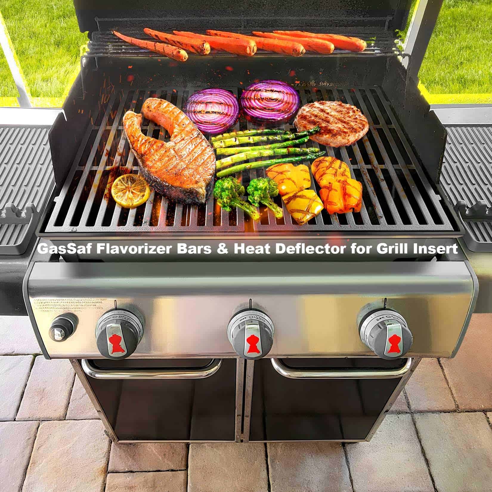 GasSaf 17.5 Barras Saborizantes de Parrilla y Deflector de - Imagen 8