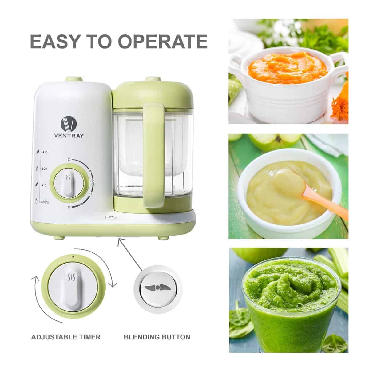Ventray Procesador de Alimentos para Bebés, Batidora - Imagen 5