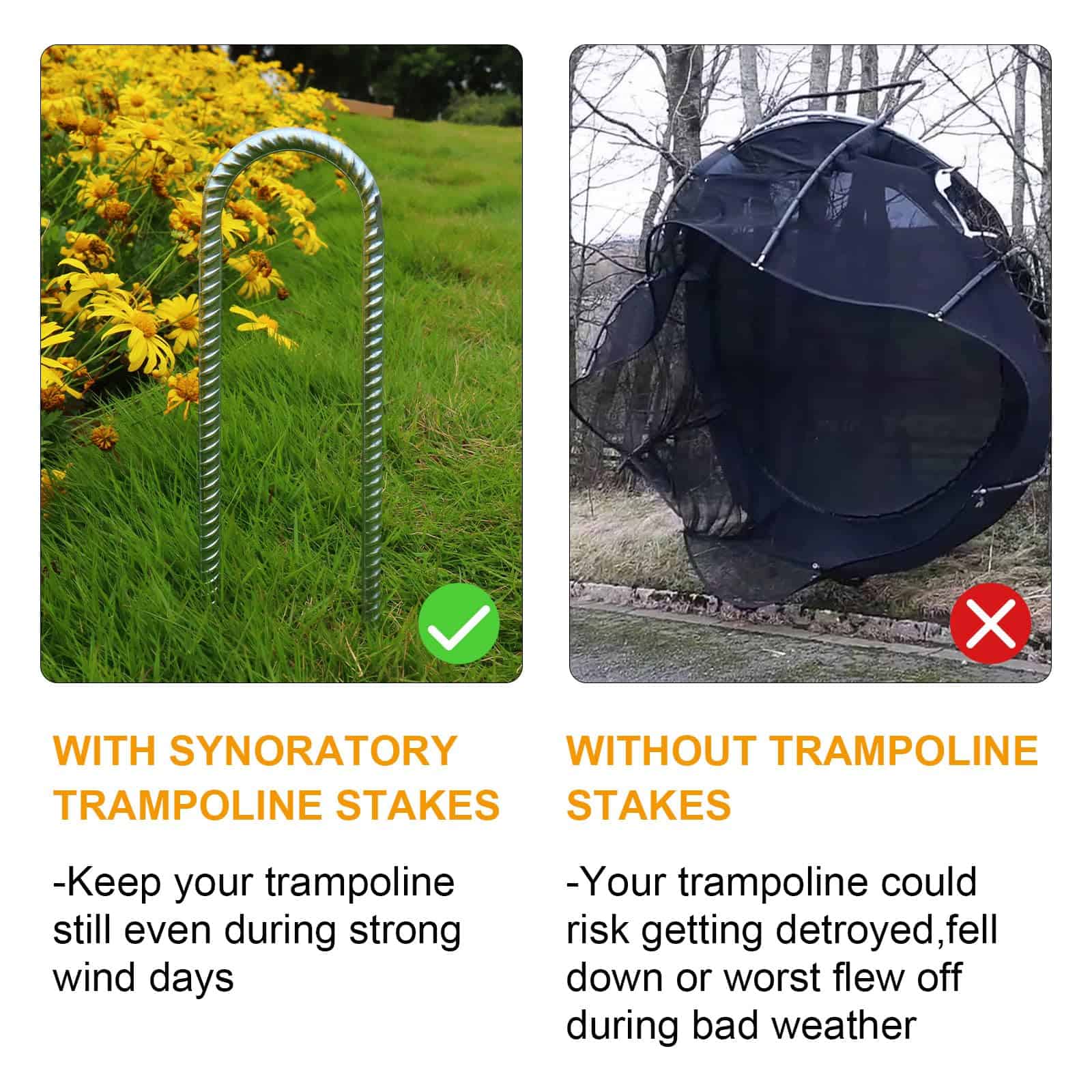 Anclas para Cama Elástica de Trampolín para Viento Fuerte - Imagen 3