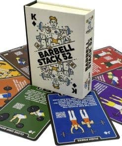Stack 52 Tarjetas de Ejercicios con Barra de Pesas. Juego
