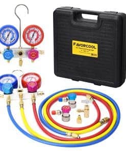 FavorCOOL Juego de Manómetros HVAC para Refrigerante R410a