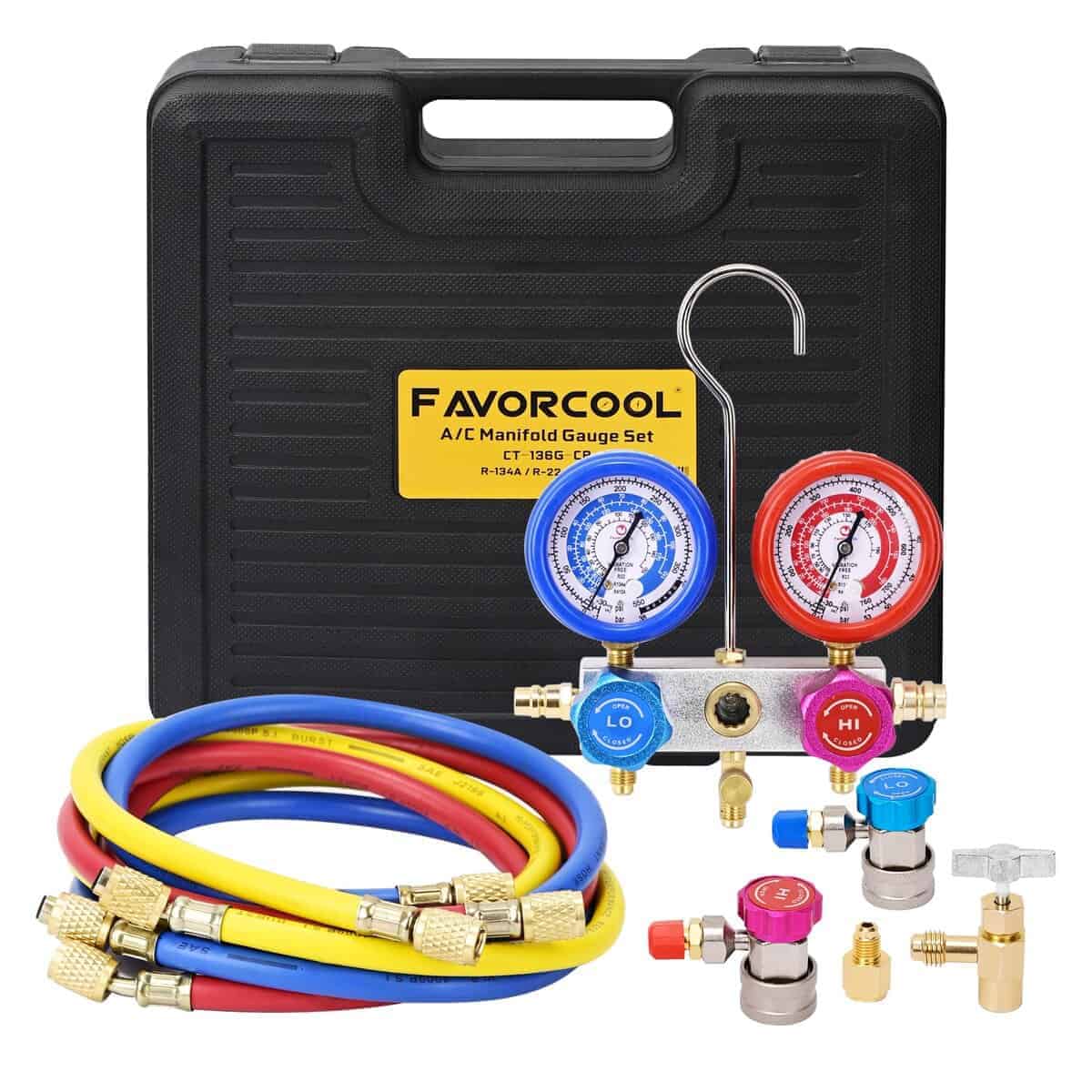 FavorCOOL Juego de Manómetros HVAC para Refrigerante R410a - Imagen 3