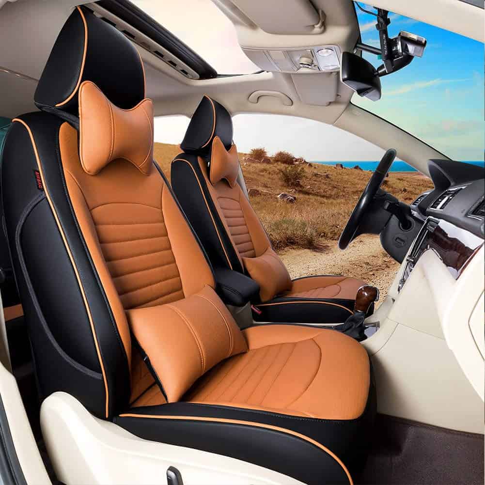 Fundas de asiento personalizadas EKR para -Negro/Marrón - Imagen 4