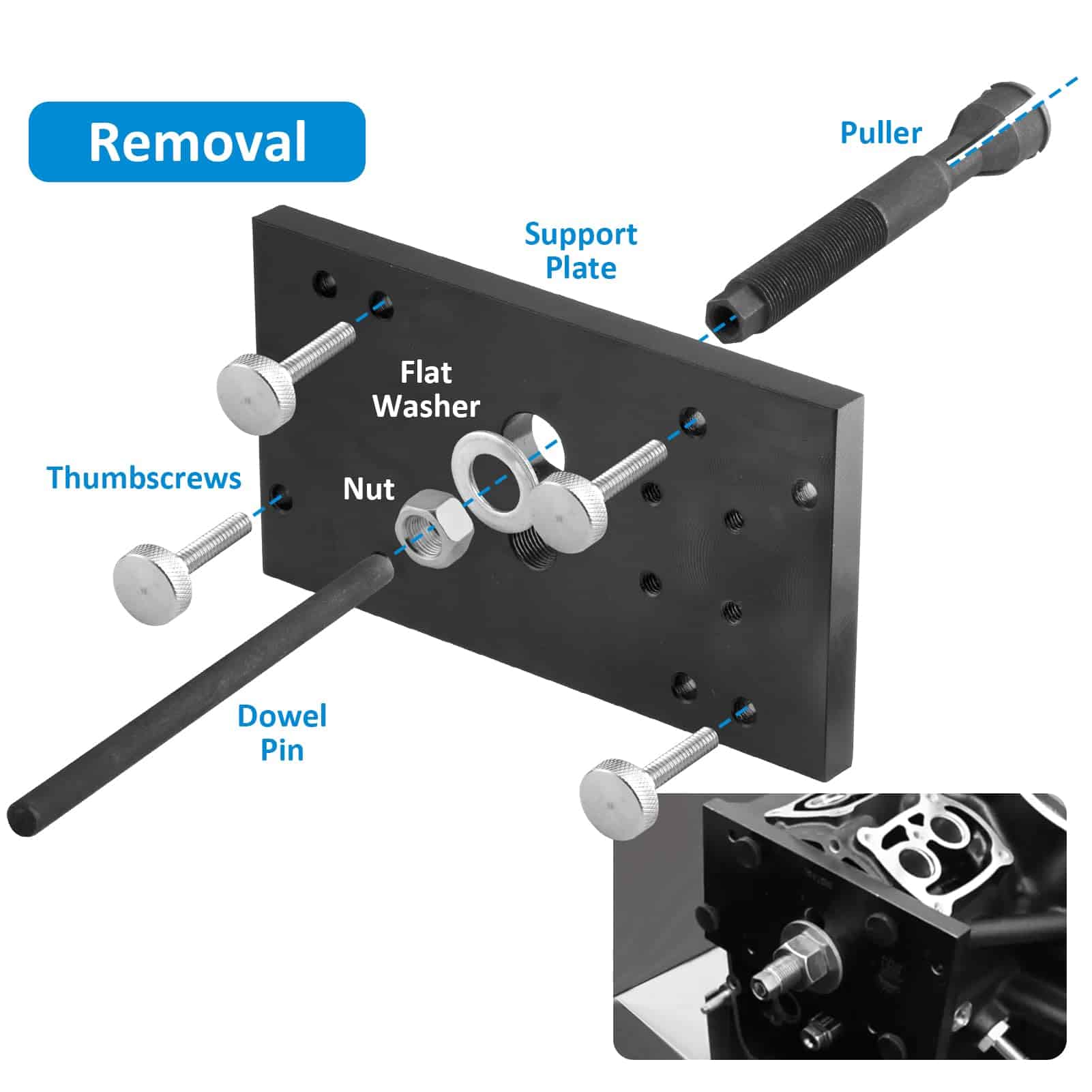 Herramienta instaladora y removedora de rodamientos de leva - Imagen 7