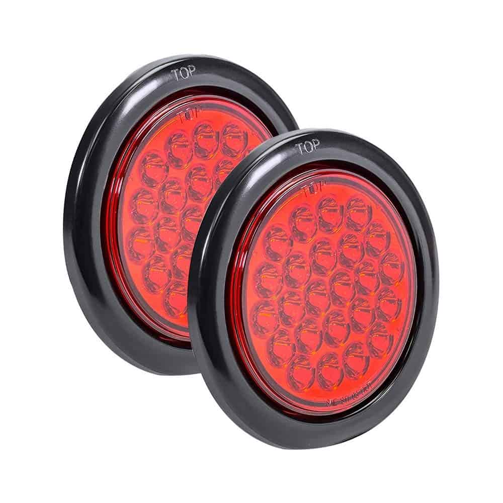 Luz de cola LED roja de 4 pulgadas para remolque: luces de