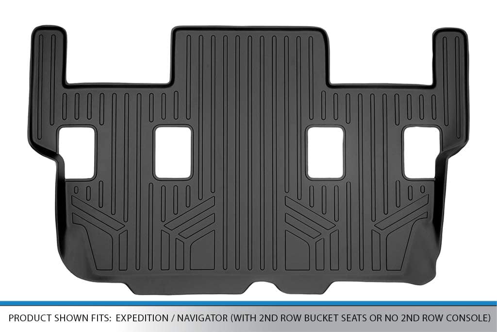 SMARTLINER Tapetes de piso para la tercera fila negro - Imagen 4