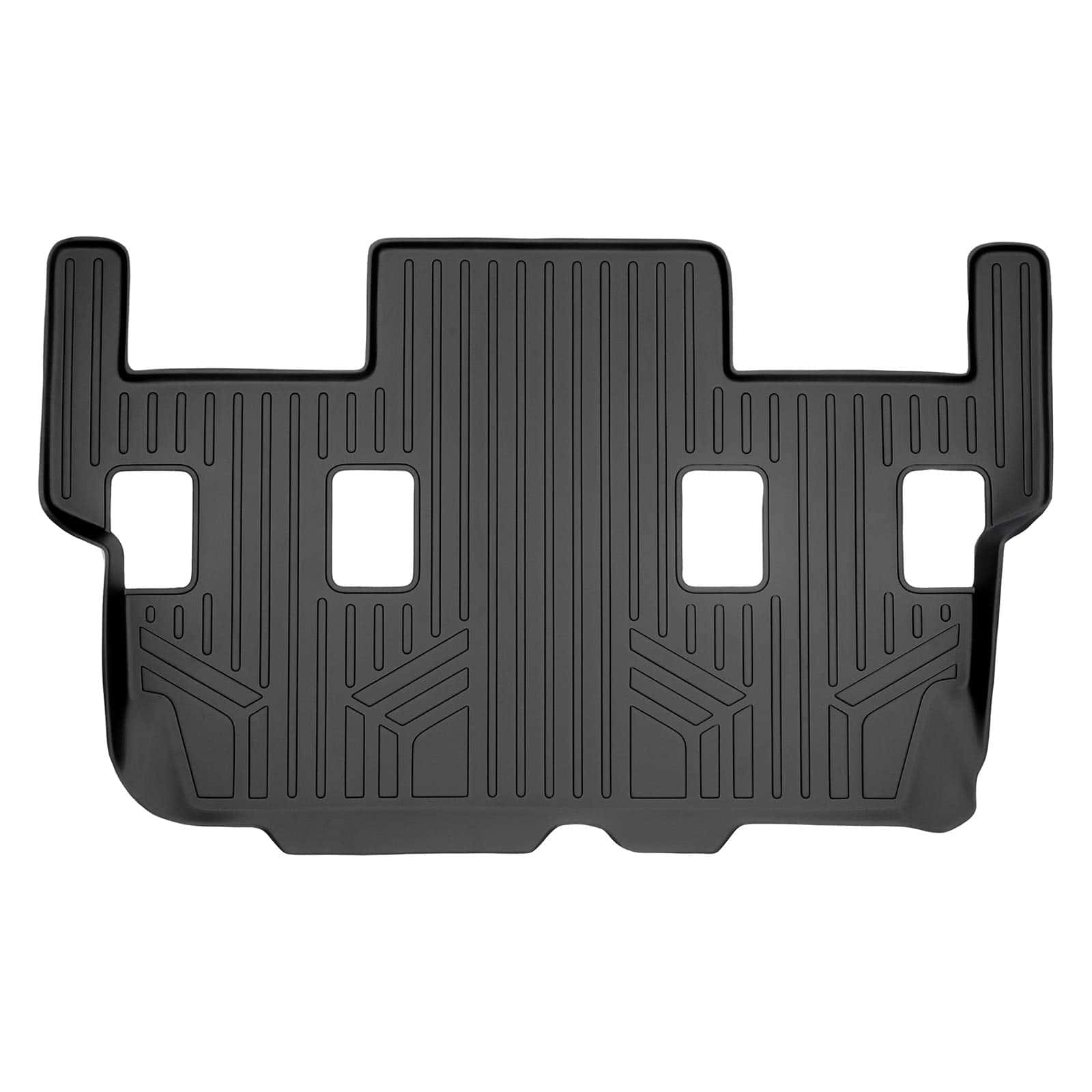 SMARTLINER Tapetes de piso para la tercera fila negro