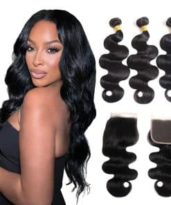 Selina Onda Corporal Brasileña con 3 Paquetes de Cierre de