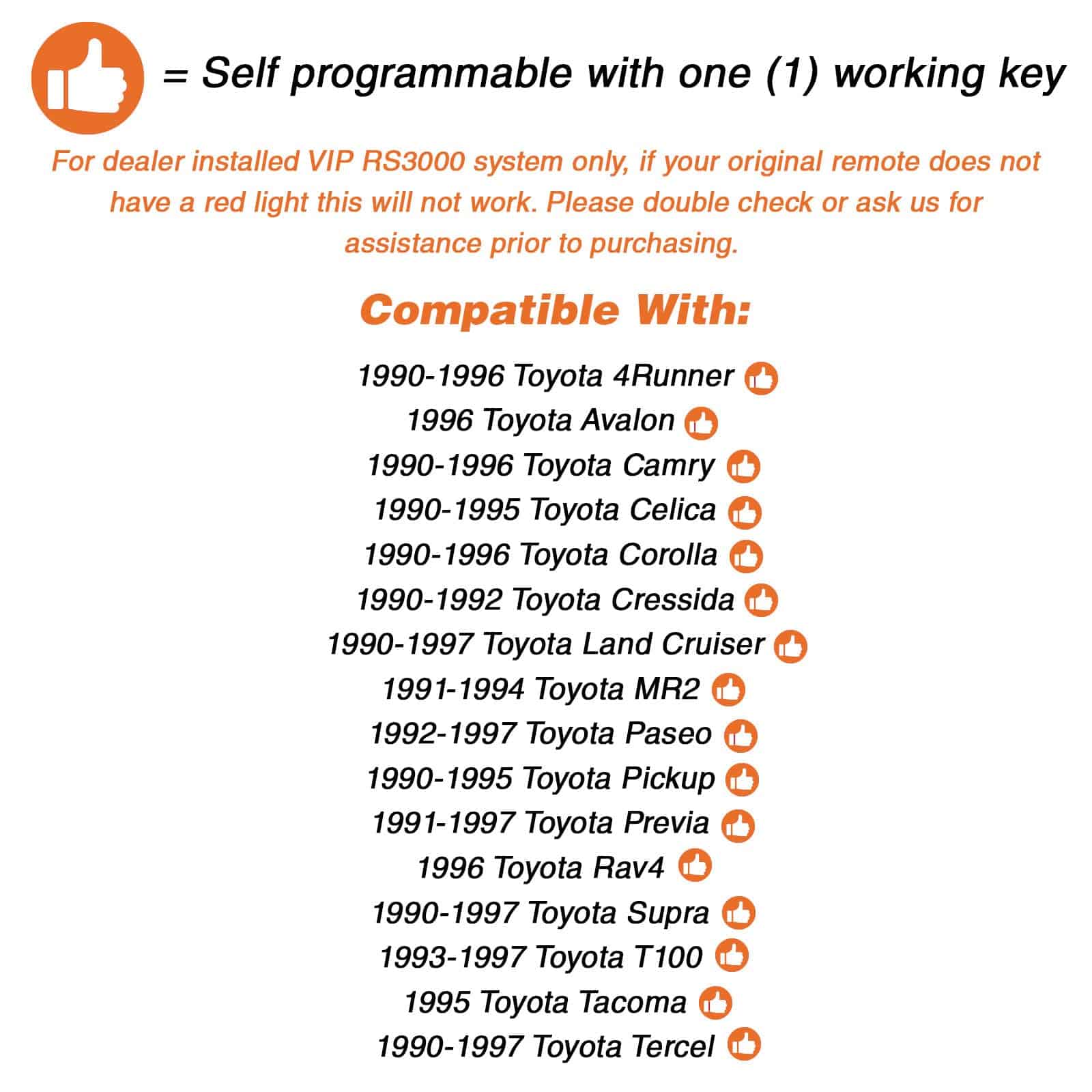 Control remoto de entrada sin llave para Toyota 90-97 con - Imagen 6