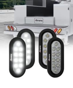 Faros traseros para remolque de 6" pulgadas blancos con 10