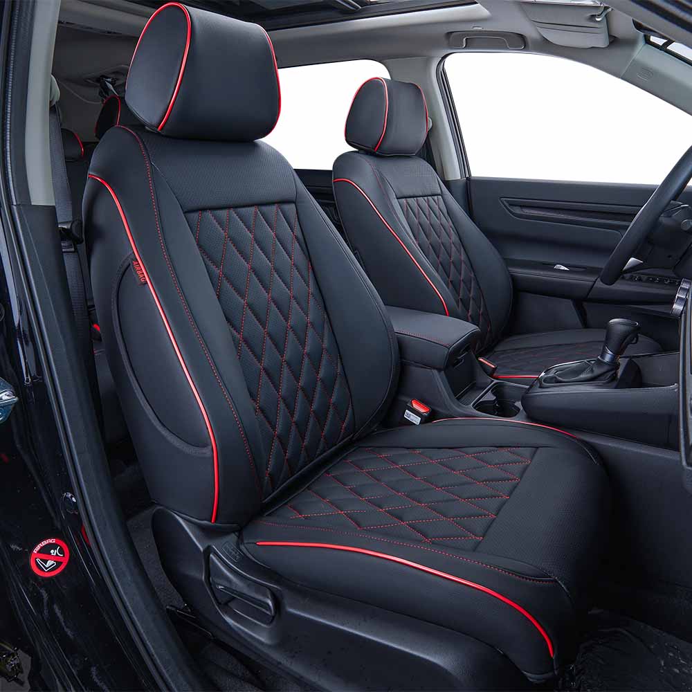 Fundas de asiento EKR Custom Fit para Honda -Negro con Ribet
