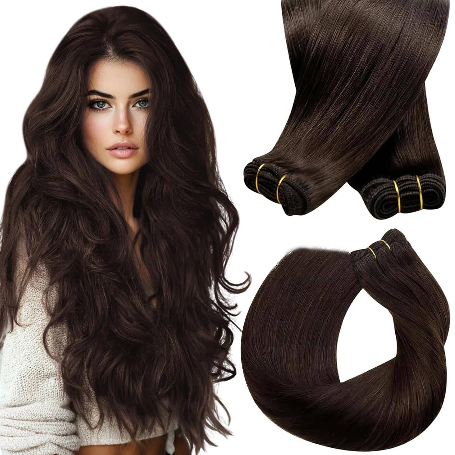 Extensiones de Cabello Cosidas Sunny Weft Brown de Cabello