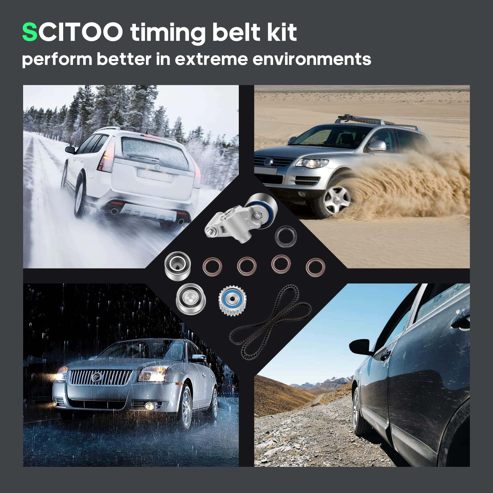Kit de correa de distribución del motor SCITOO TCK304 - Imagen 5
