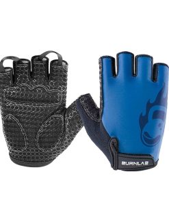 Guantes de Gimnasio BURNLAB Unisex-Adult Pro (Azul y Negro,