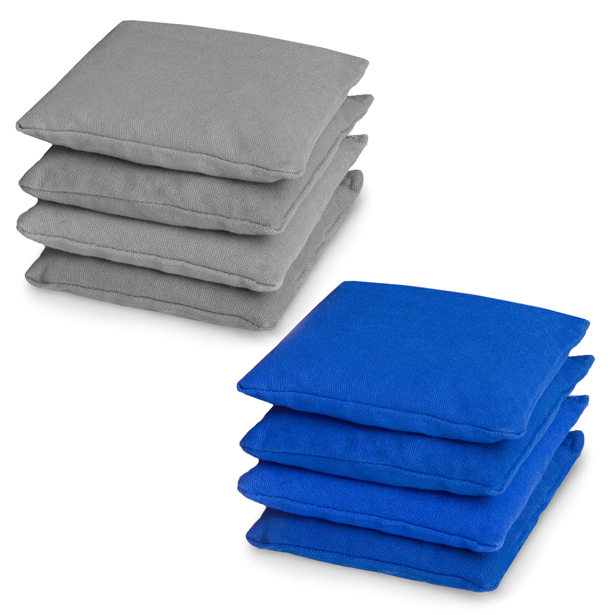 Set de 8 Bolsas de Maíz para Cornhole de -Azul y Gris