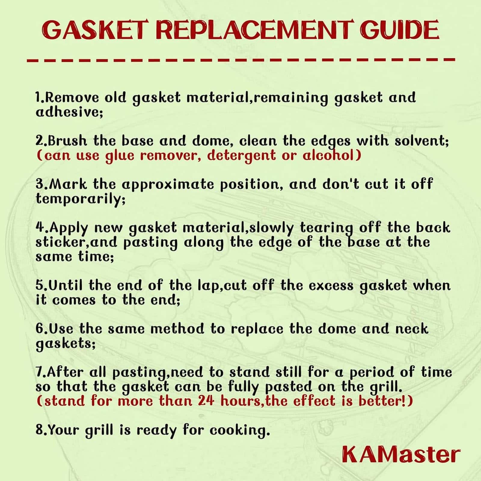 Sello para ahumador Green Egg, Reemplazo de sello para - Imagen 7