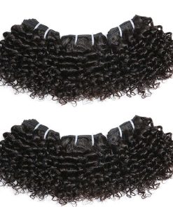 Paquetes de Tejido de Cabello Rizado Kinky Corto de Cabello