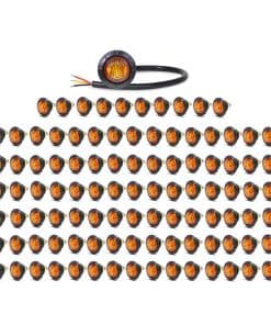 Luces de indicador lateral mini redondas de ámbar Meerkatt