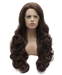 Pelucas Largas Onduladas en Tono Cenizo Ash Brown con Media