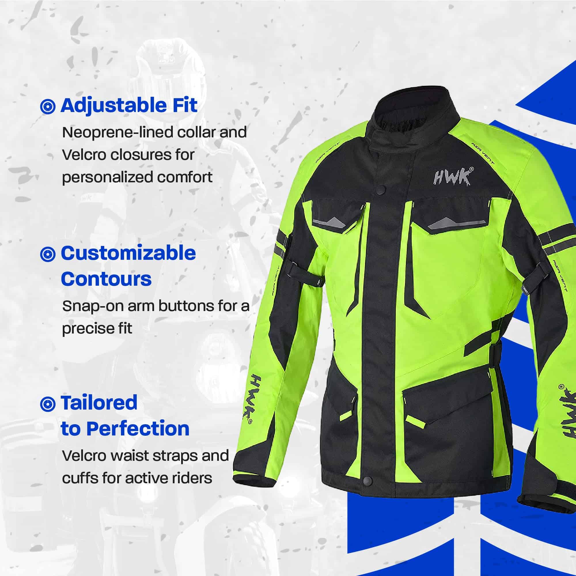 Chamarra de moto de aventura HWK para hombre, Mediana - Imagen 4