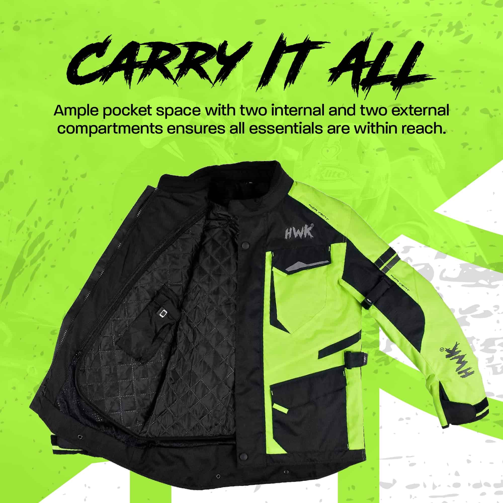 Chamarra de moto de aventura HWK para hombre, Mediana - Imagen 6