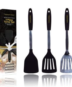 Juego de Espátula de Silicona y Turner de Acero Inoxidable