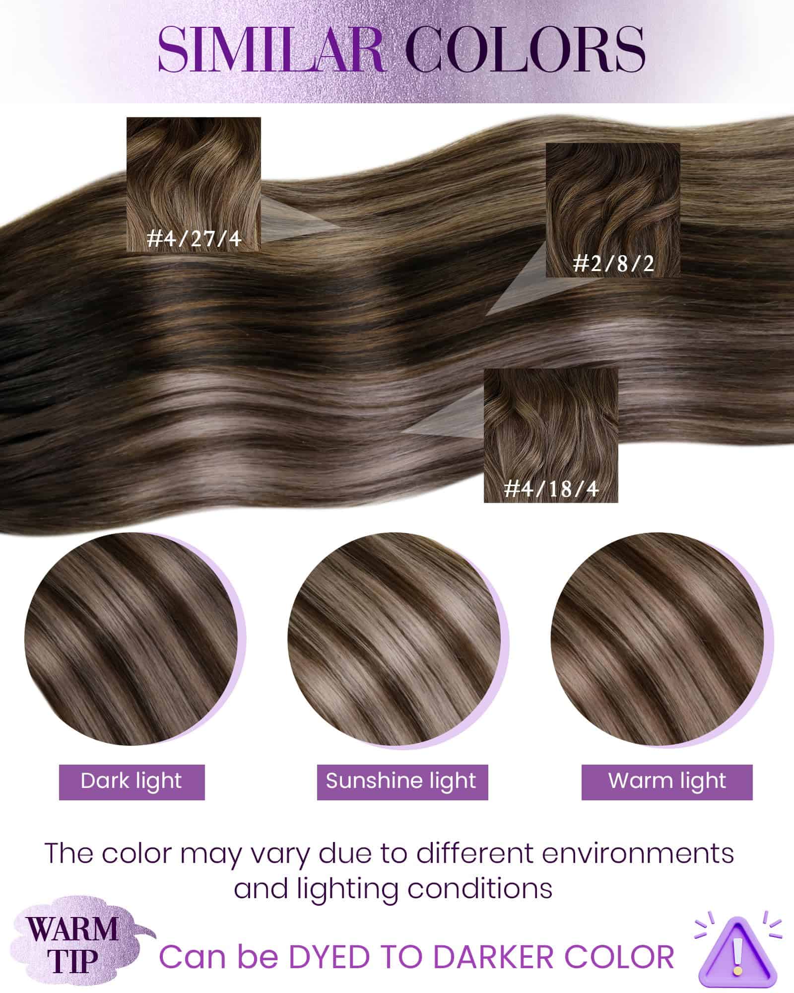Extensiones de Cabello en U LaaVoo Cabello Humano Balayage - Imagen 7