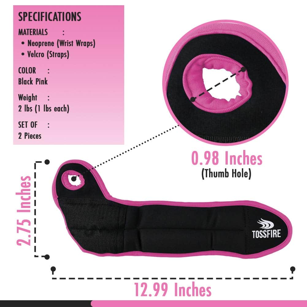 Par de Pesas para Muñeca de 2lb (1lb Cada Uno) con Orificio - Imagen 7